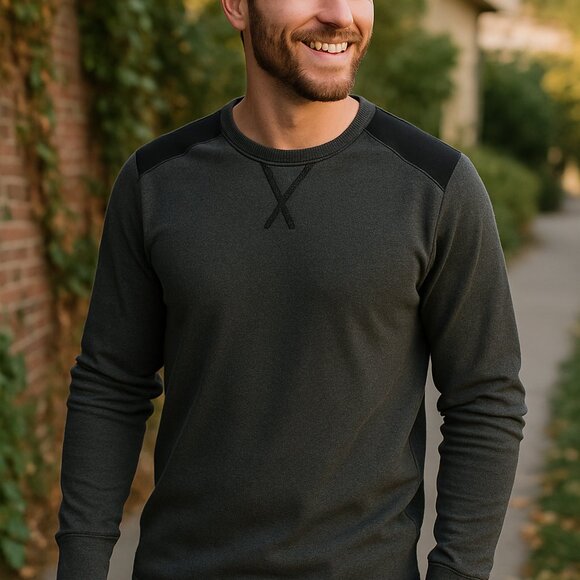 Legendary Anglers Breakline Thermal Crew Shirt - Large Tall Dark Gray - Picture 1 of 6